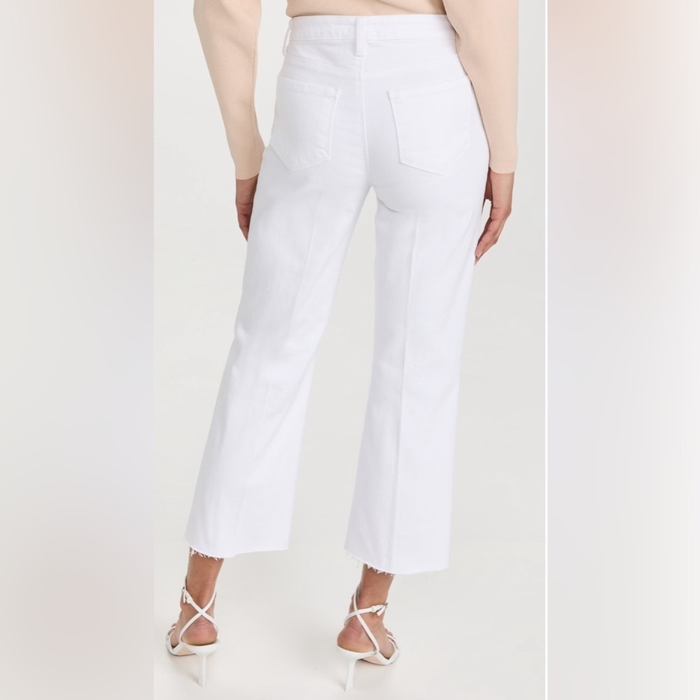 NWT L’Agence Wanda Crop Wide Leg Jeans in Blanc Size 28- Mid-Rise Relaxed Denim - Picture 4 of 8